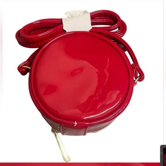 Marc Jacobs New Red Patent Mini Leather Crossbody & Makeup - Picture 5 of 7